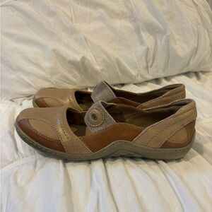 Josef Seibel Tan Leather Mary Jane Comfort Flats – Size 38